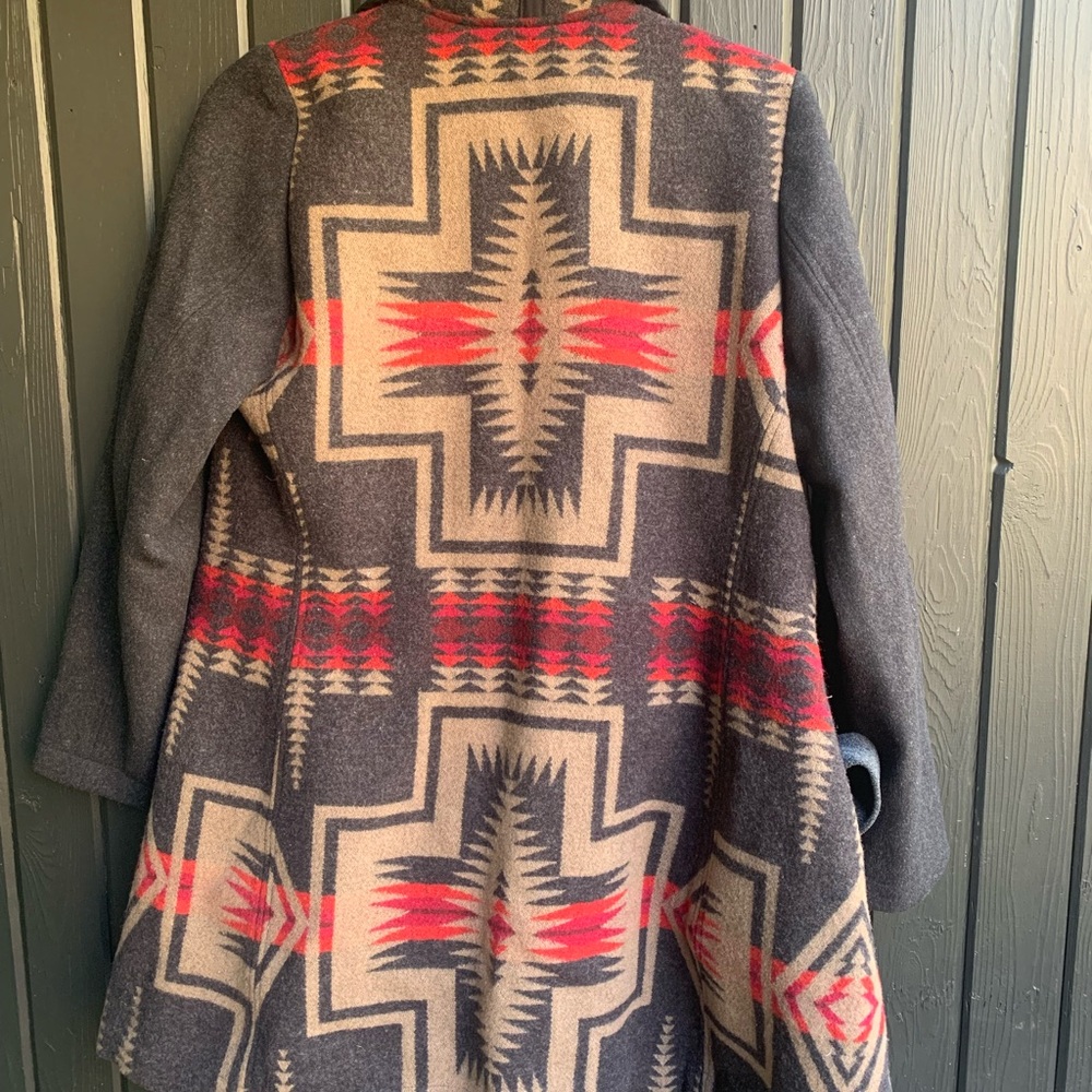 Pendleton Wool Wrap Belted Jacquard Jacket Southw… - image 4